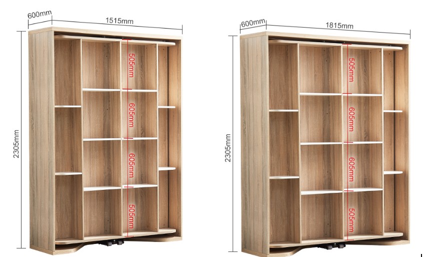 Custom designed multifunction  wall bed rotating murphy bed