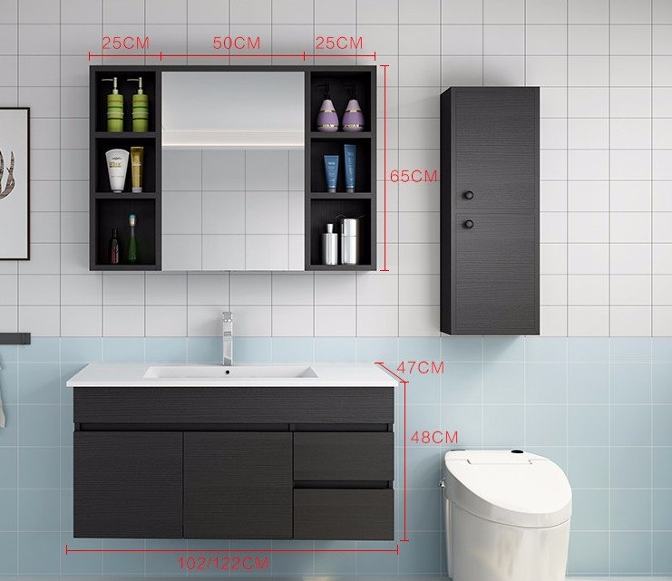 Wholesale wall mounted hotel bathroom vanity home bathroom vanity