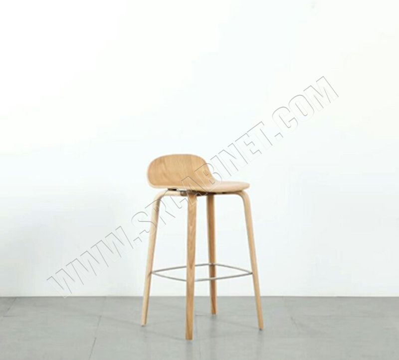 Profession factory supplier furniture wood modern solid wood bar stool cafe Bar Restaurant Barstool