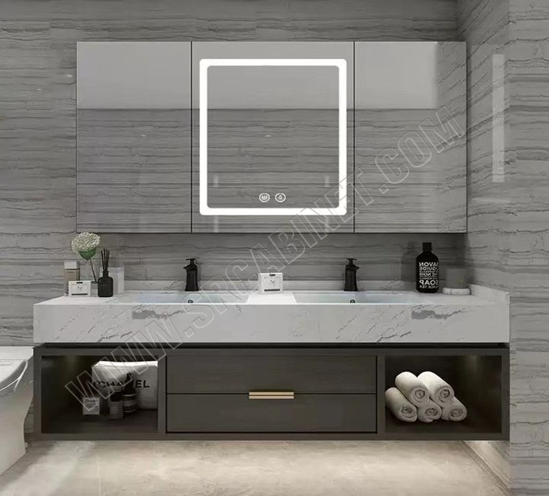 Wholesale Bathroom Vanities Modular Bathroom Furniture PVC  Bathroom Cabinet