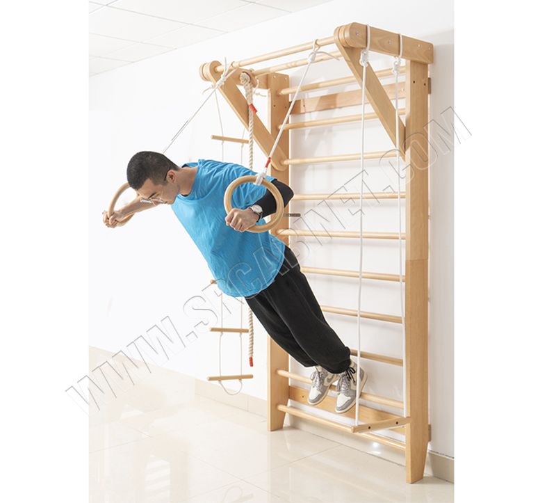 Wall Bars Wood Stall Bar Swedish Ladder Home Gym Gymnastic Climbing