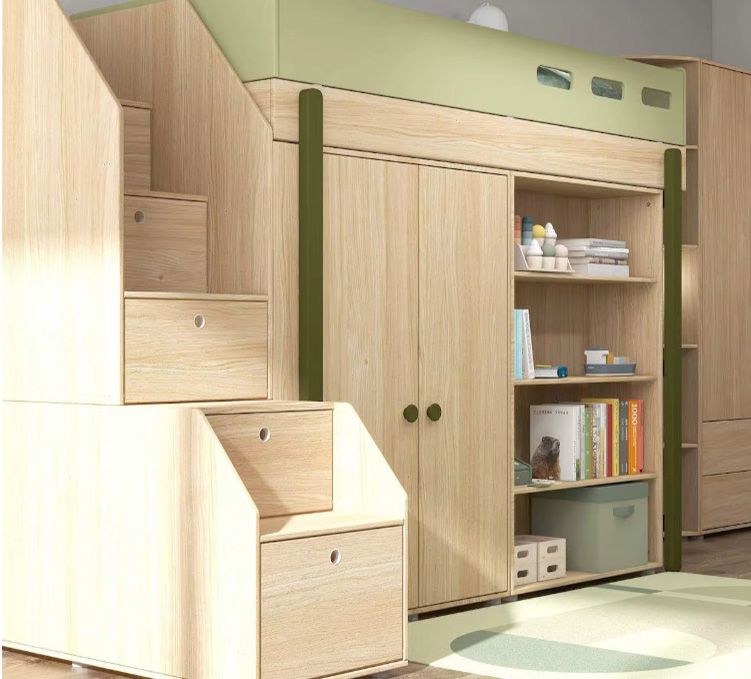 New Design Loft Children Beds Toddler Storage Space Solid Wood Children Beds With Many Colors For Your Choose
