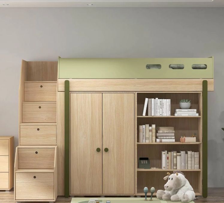 New Design Loft Children Beds Toddler Storage Space Solid Wood Children Beds With Many Colors For Your Choose