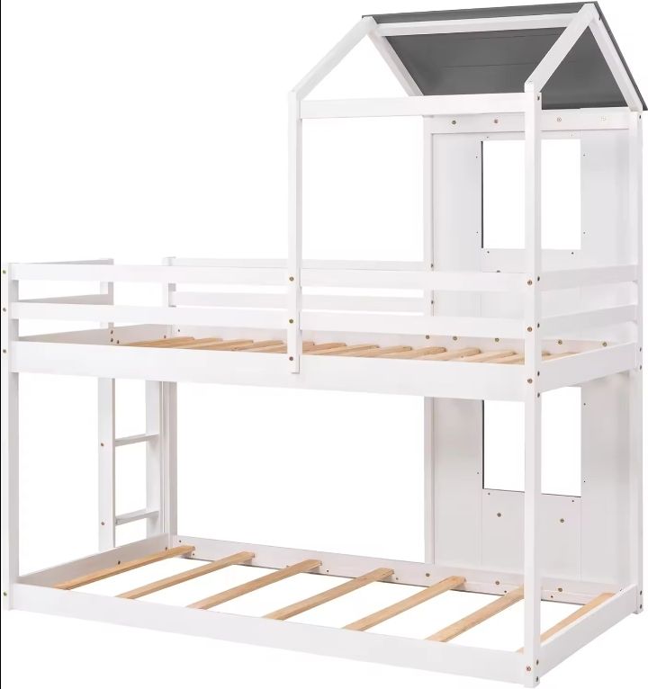 Hostel Wood Children Room Size House Double Kids Solid Wooden Queen Frame Bunk Kids Loft Bed With Roof