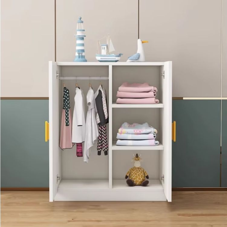 Simple Wooden Wardrobe for Home Bedroom Storage Cabinet for Boys and Girls Children's Storage Drawer Cabinet