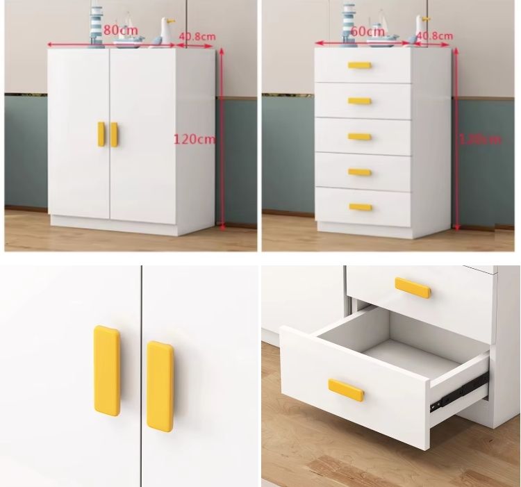 Simple Wooden Wardrobe for Home Bedroom Storage Cabinet for Boys and Girls Children's Storage Drawer Cabinet