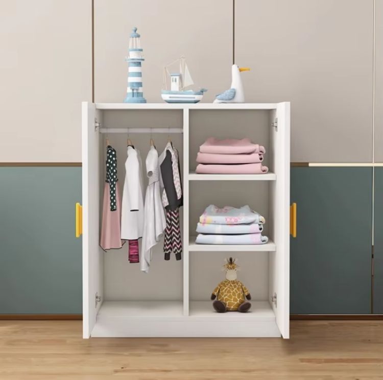 Simple Wooden Wardrobe for Home Bedroom Storage Cabinet for Boys and Girls Children's Storage Drawer Cabinet