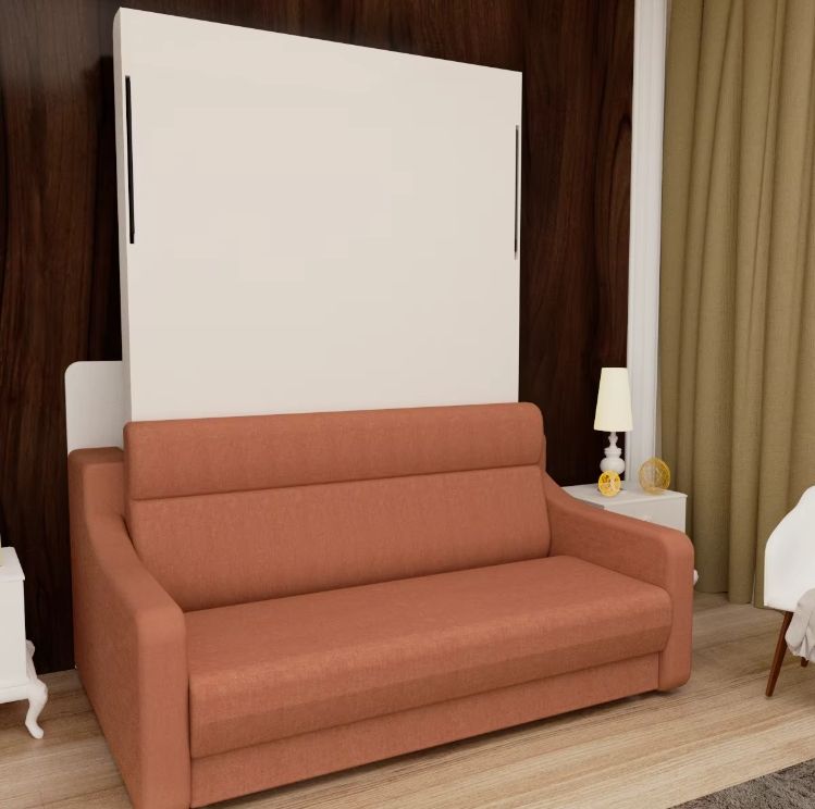 In tock In United States Bedroom Furniture Space Saving Wall Mounted Modern Transformable Folding Sofa Wall Wood Bed with Sofa