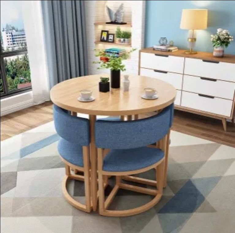 Small Table Chair Set for Reception Negotiation Sales Department Milk Tea Coffee Shop Rest Area Apartment Balcony Kitchen Use