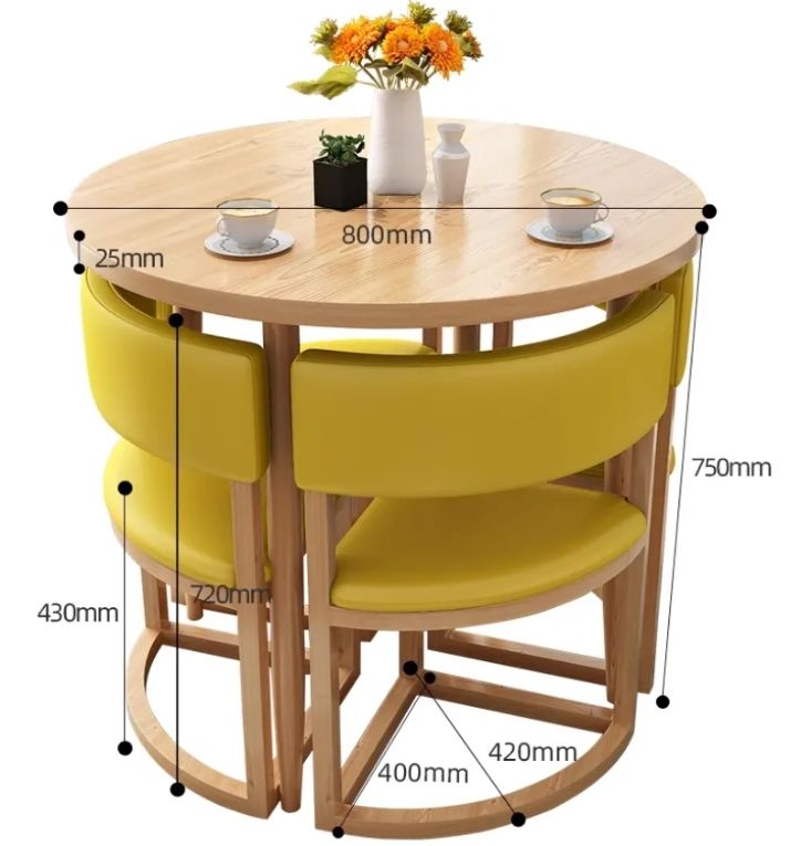 Small Table Chair Set for Reception Negotiation Sales Department Milk Tea Coffee Shop Rest Area Apartment Balcony Kitchen Use