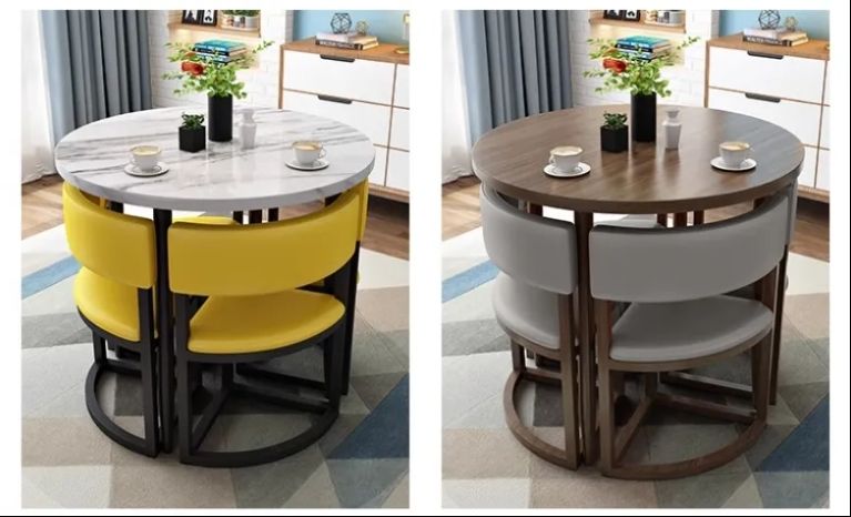 Small Table Chair Set for Reception Negotiation Sales Department Milk Tea Coffee Shop Rest Area Apartment Balcony Kitchen Use