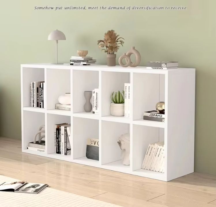 Solid Wood Multi-Layer Floor to Ceiling Bookshelf Living Room Wall Cabinet Storage for Students Home Combination Bookcase