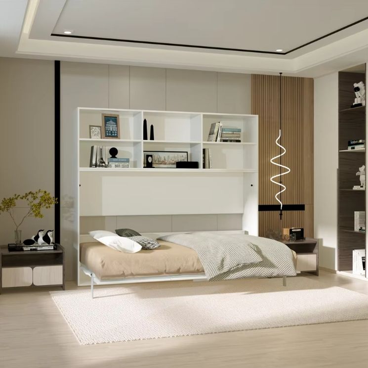 Manual Murphy Bed Frame Easy Install Operation Pull-Out Floding Hidden Wall Bed Mechanism