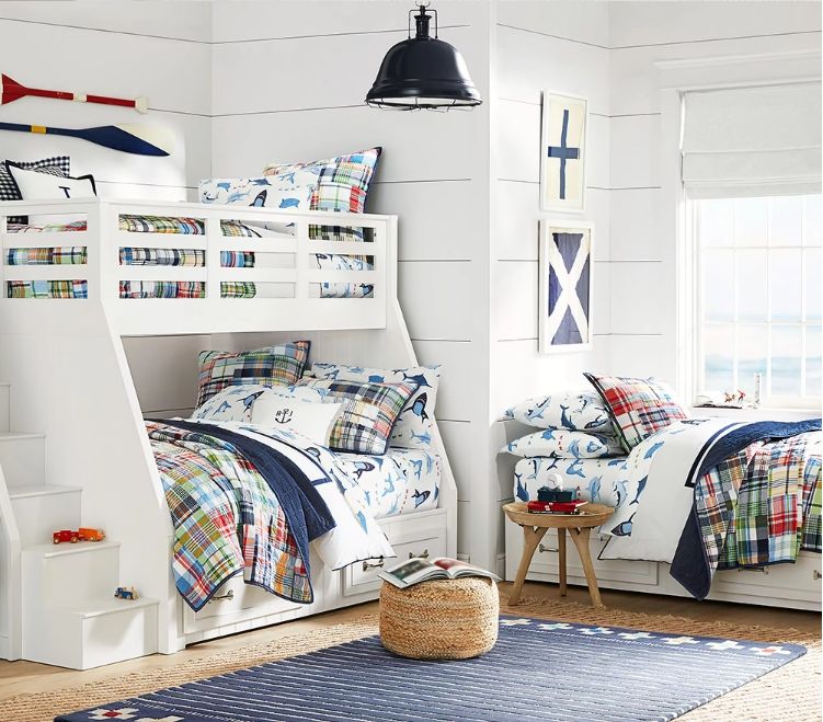 Kids' Wooden Twin-Over-Full Stair Bunk Bed Fun and Stylish Bedroom Furniture