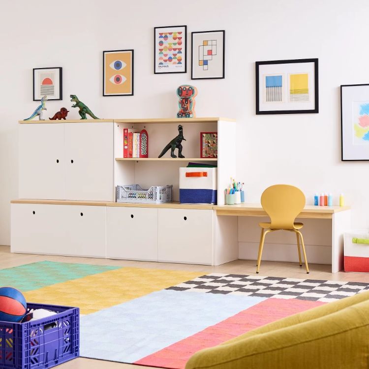 Modern Kids' Cabinet Furniture Wooden Storage Essentials Set