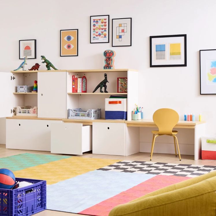 Modern Kids' Cabinet Furniture Wooden Storage Essentials Set