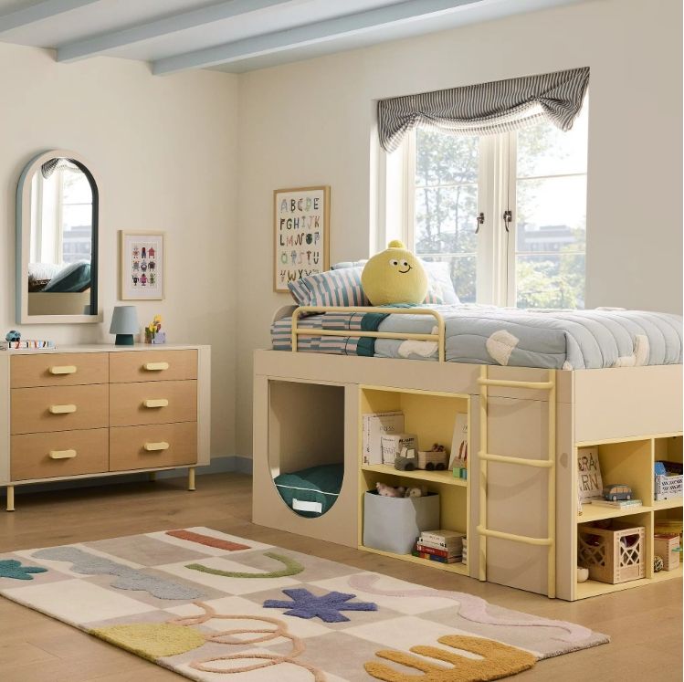 Multifunctional Colorful Wood Kids Storage Shelf Modern Multi-Storey Locker for Bedroom School