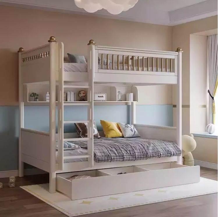 Factory Direct Sales High Quality Eco-friendly Safe Non-toxic Double Children Bunk Bed Kids New Bunk Bed for Kids