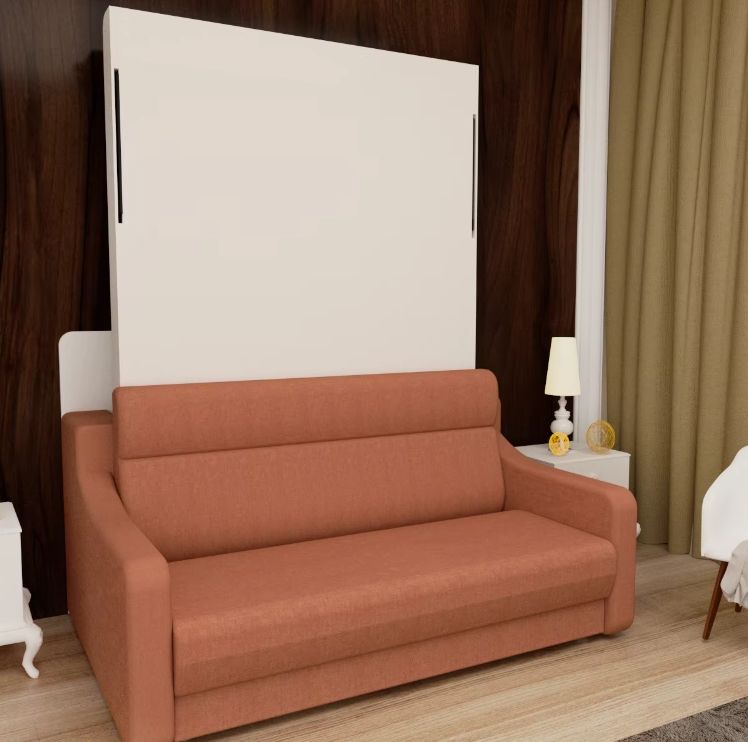 In tock In United States Bedroom Furniture Space Saving Wall Mounted Modern Transformable Folding Sofa Wall Wood Bed with Sofa