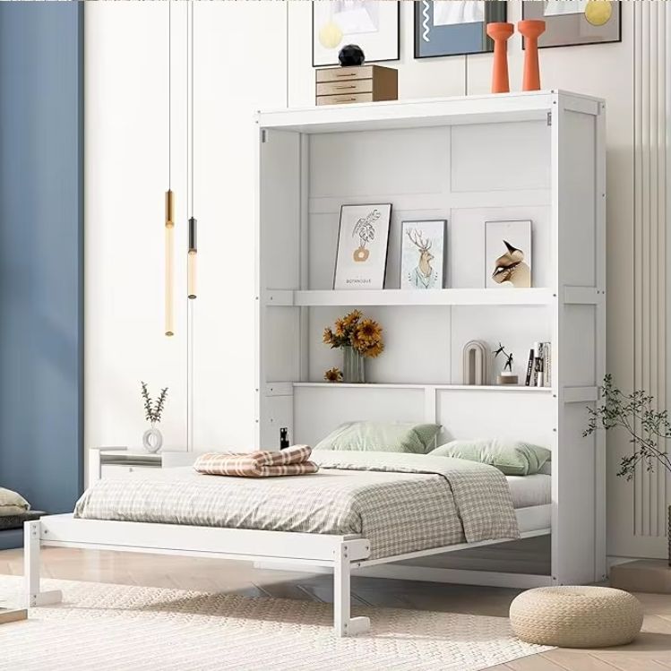 Single Retractable Folding Murphy Bed for Small Households and Apartments Hidden in Bedroom Walls