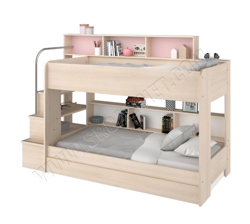 New Design Wooden Dormitory Bunk Bed with Ladder Drawer Elegant Furniture for Practical Living Space