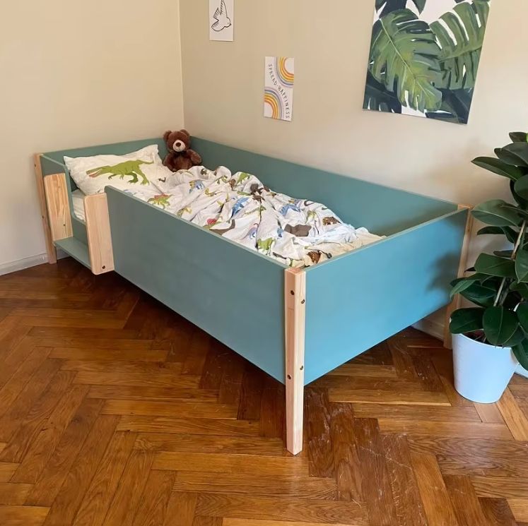 Montessori Toddler Bed with Slats Wooden Platform Bed and Floor Bed Elegant Design for Younger Kids