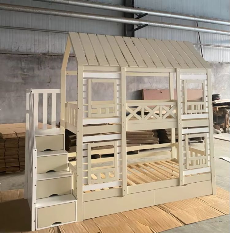 Bedroom furniture wood kids bunk bed furniture children wooden baby bunk bed for kids