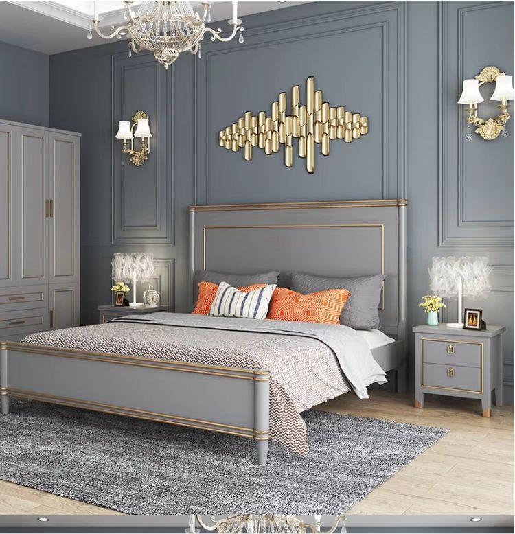 Sunrise good quality wooden adult bedroom set queen bedroom furniture sets bedroom cover set