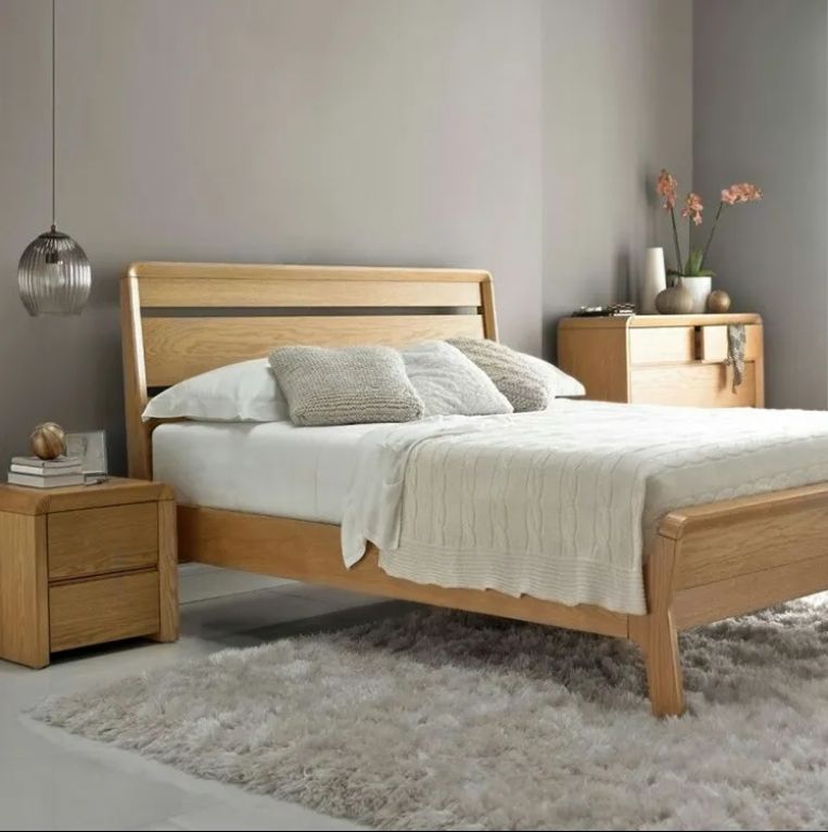 Sunrise american style bedroom set furniture solid wood king size bedroom sets furniture modern custom made bedroom set