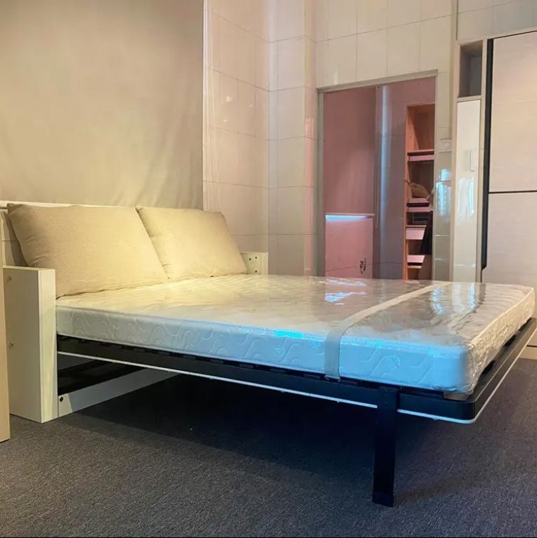 Modern Multifunction Smart Space Saving Wooden White Vertical Folding Hidden Wall Bed Murphy Bed