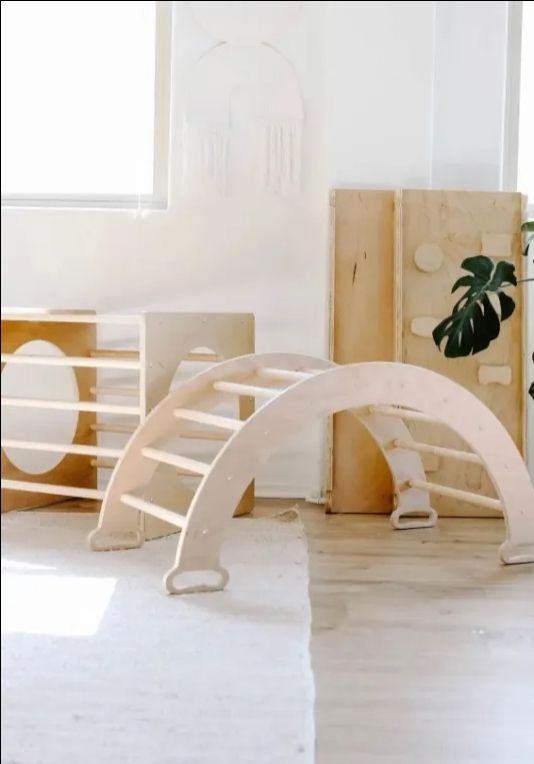 Factory Cost Montessori Wooden Climbing Frame Transformable Triangle Ramp Arch Pickler Foldable and Versatile Toy for Children