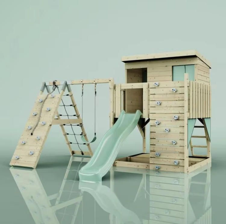 Multifunctional Large Children's Climbing Frame Indoor and Outdoor Wooden Structure