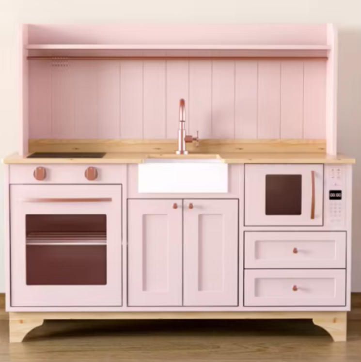 Children's Wood Play Cooking Set Simulation Kitchen Toys for Role Playing