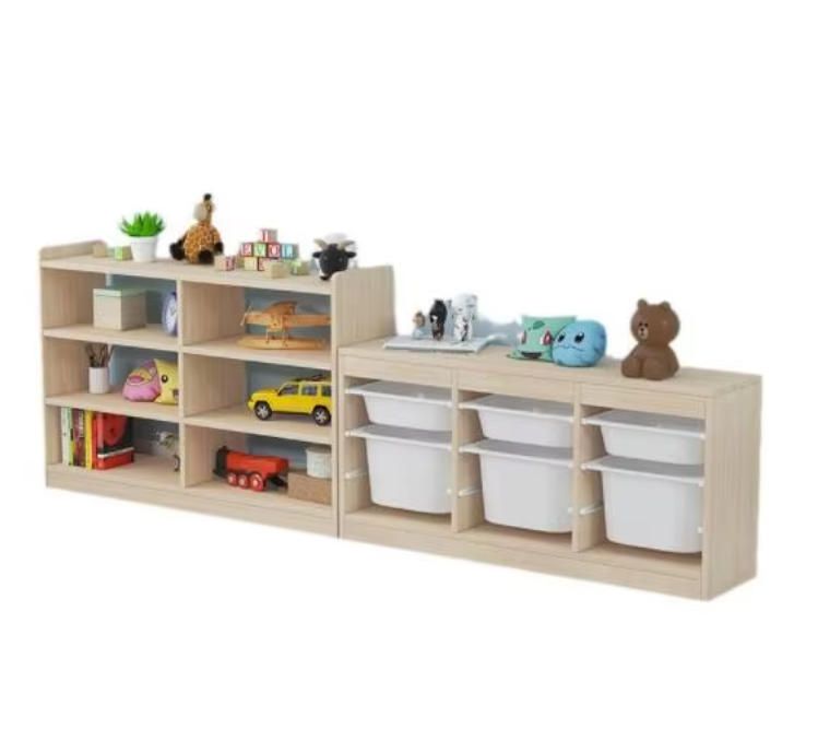 Kindergarten Storage Cabinet for Toys and Teaching Aids, Children's Bookshelf, Backpack Area, Picture Book Shelf