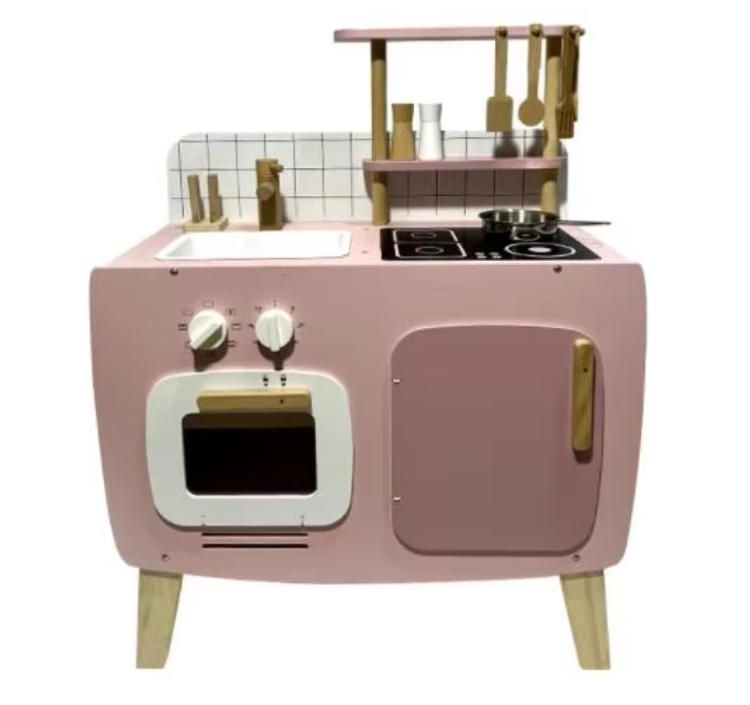 Children's Wooden Toy Kitchen Set Role Play Cooking Learning Toy