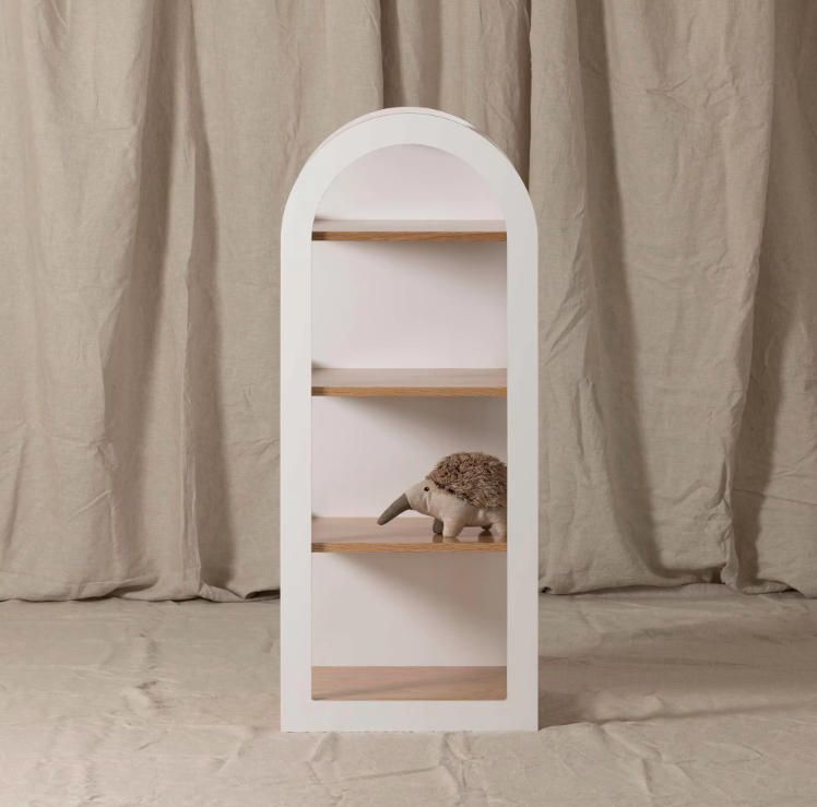 Woodcraft Arched Storage Shelf for Kids Home Decor for Living Room and Bedroom