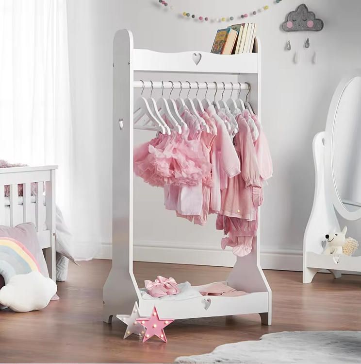 Hot Sale Modern Design White Coat Rack Multifunctional Creative Kids Clothes Storage Simple Living Room Bedroom Floor Rack