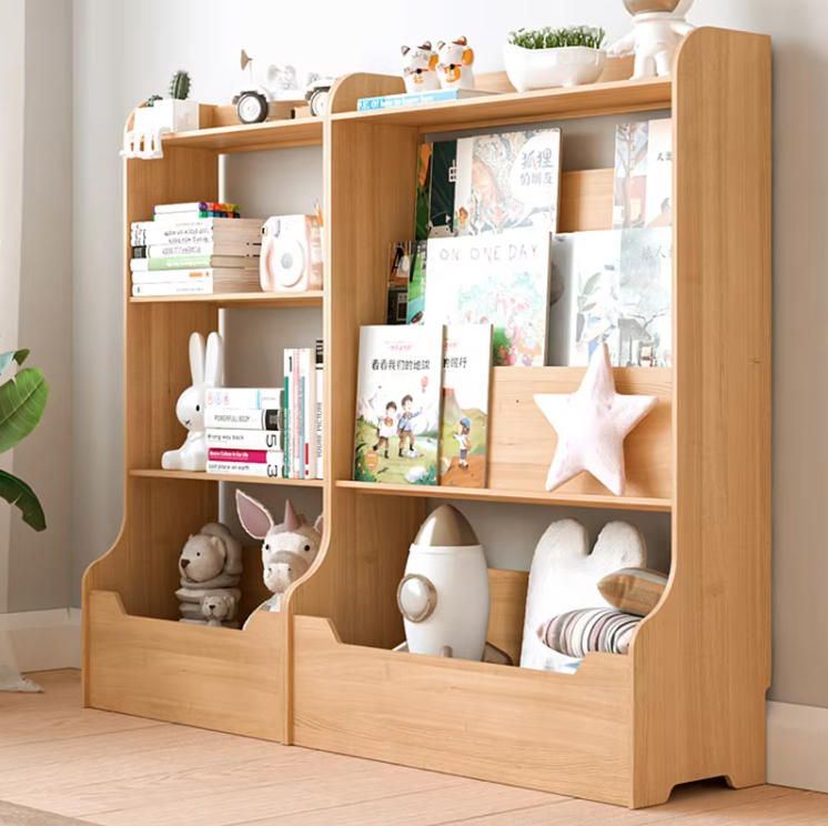Wholesale Brand New High Quality Wood Furniture Bookcases Industrial Storage Racks for Home School Bedroom Living Room Gym