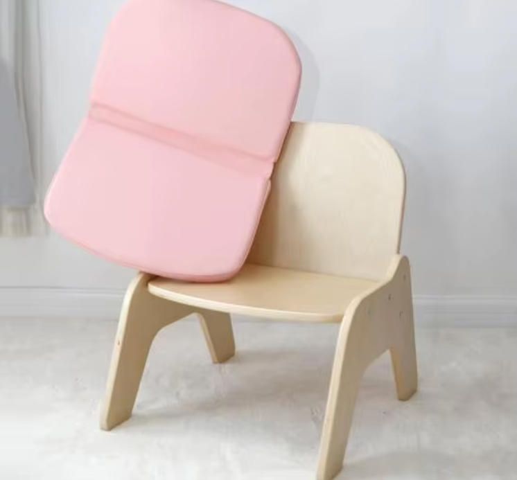 Children's Room and Kindergarten Soft Leather Reading Chair, Single/Double Seat with Backrest for Home Use