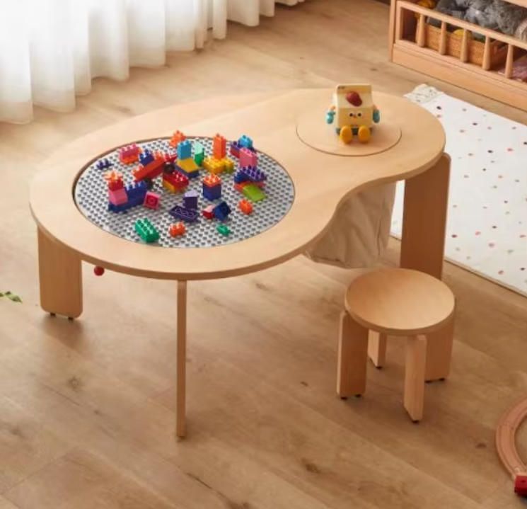 Multifunctional Building Block Table for Kids, Educational Game Table, Puzzle Toy Table