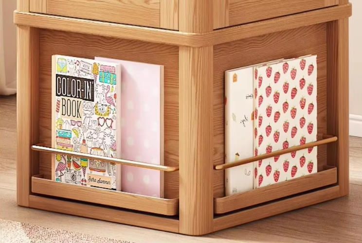 Handmade Wooden Rotating Bookshelf for Displaying Collectibles and Books