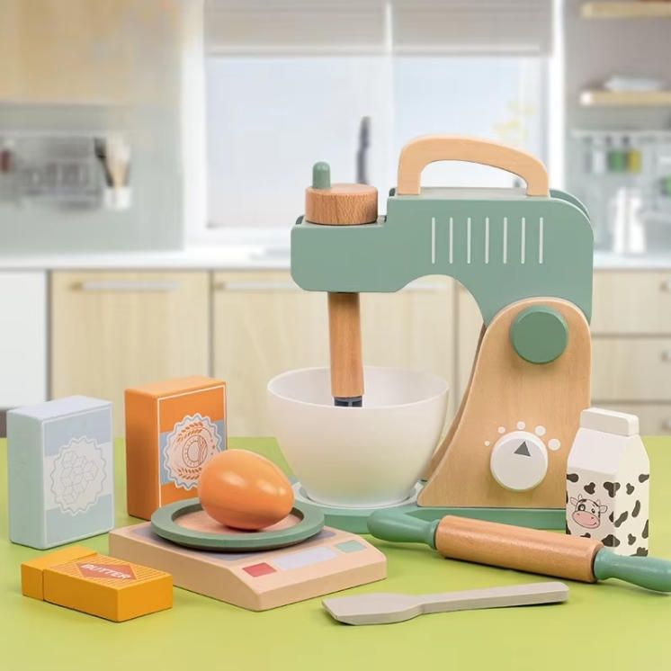 Children's Wooden Toy Pretend Play Coffee Machine & Dessert Afternoon Tea Shop Role Play