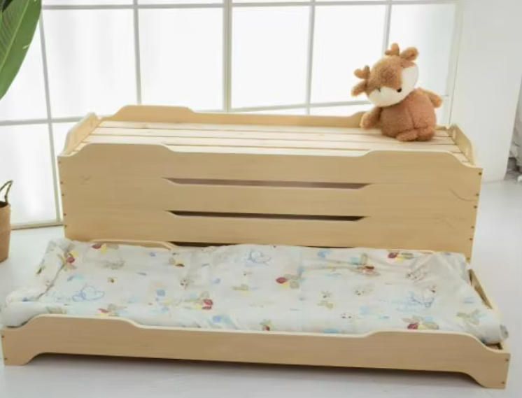 Stackable Wooden Nap Bed for Kindergarten and Early Education for Farmhouse or Apartment Use