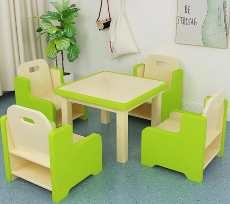 Modern Design Educational Baby Furniture Kids Table Chair Sofa Toy Storage Cabinet for Home Hotel Supermarket Park Bathroom Use