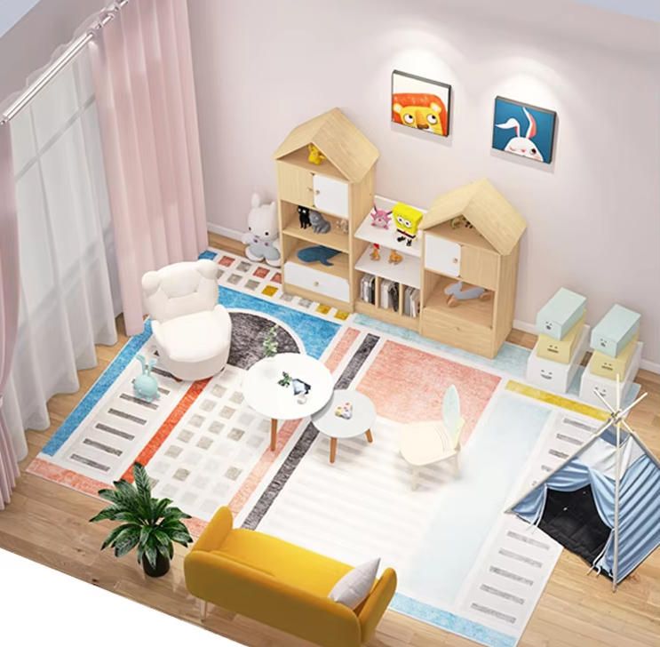 Children Bookshelf Simple Floor Household Living Room Bedroom Toy Storage Rack Multi-layer Space-saving Small Bookcase