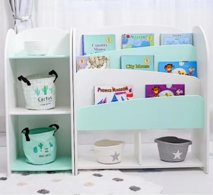 Colorful Baby Bookshelf for Kindergarten - Toy Storage Rack