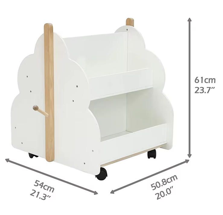 Children's Bookcase and Toy Storage Multi-functional White