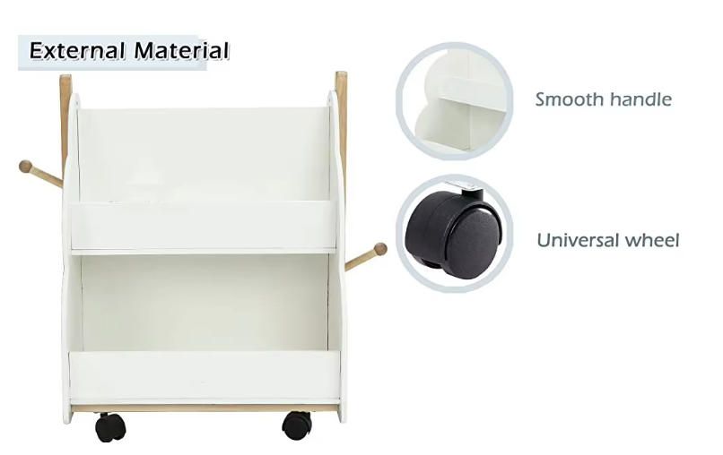 Children's Bookcase and Toy Storage Multi-functional White