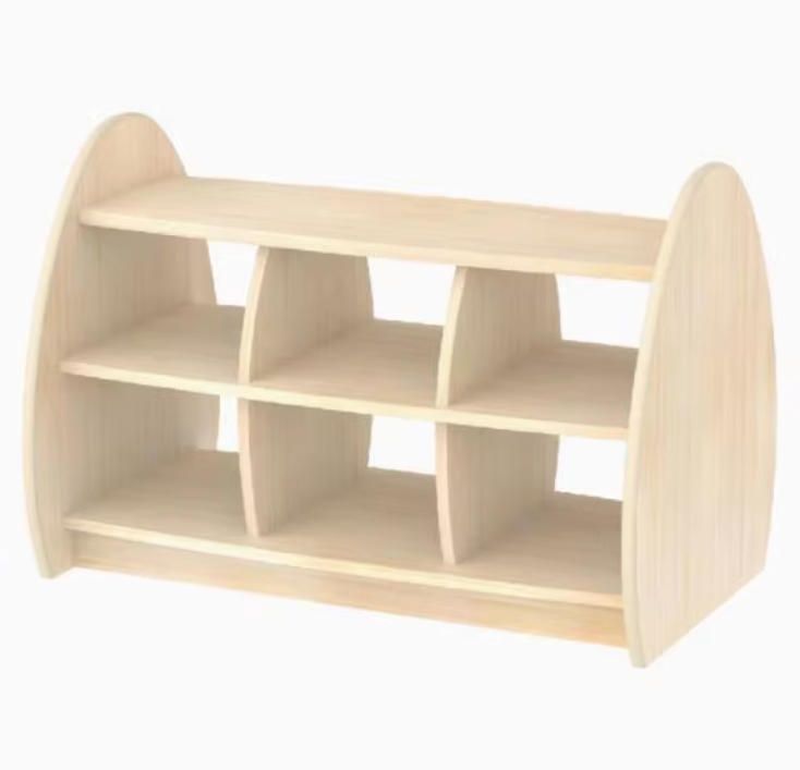 Children's Woodcrafts Set Early Education Table & Classroom Teaching Aid with Doll Furniture Care Center