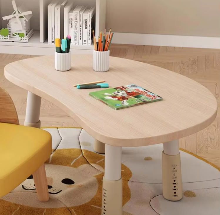 Modern Design Solid Wood Peanut Table Chair Set for Kids for Bedroom Workshop Hospital Hotel Supermarket-Kindergarten Furniture